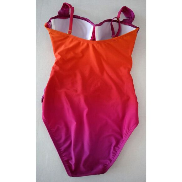 Bleu Rod Beattie Sz 12 Purple Crush Cool Breeze Shirred Underwire One-Piece - Picture 6 of 8